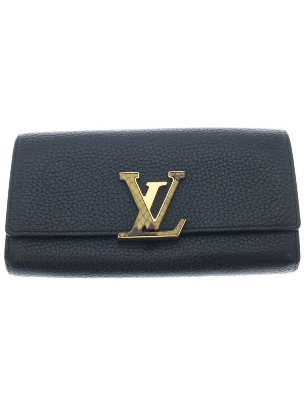 Louis Vuitton Portefeuille Capucines Taurillon Leather Wallet Black